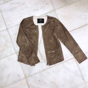 Suede blazer jacket